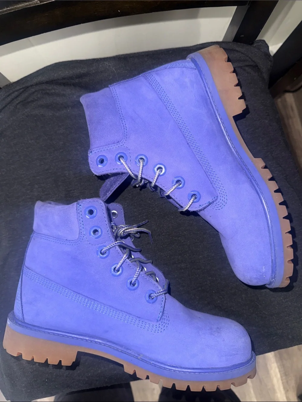 Timberland (GS) 6-INCH PREMIUM WATERPROOF BOOT Kids – Royal Blue Waterbuck - 4.5